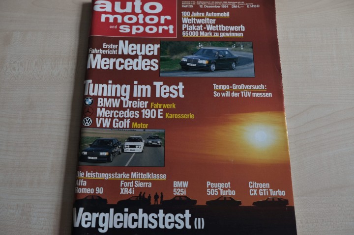 Deckblatt Auto Motor und Sport (25/1984)